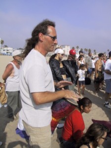 Drum circle in Venice beach, LA